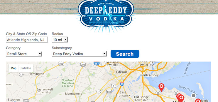 Deep Eddy Vodka store locator